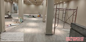 Thi công sàn nhựa giả gỗ Galamax