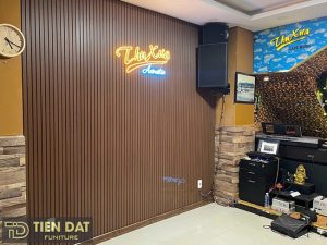 Thi công lam sóng Kosmos trang trí cho Phòng Trà Thu Xưa