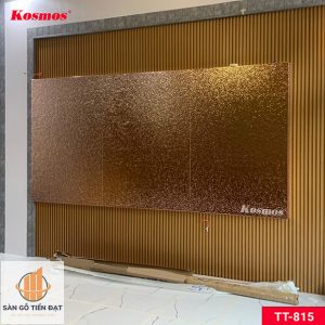 Thi công lắp đặt tấm ốp đa năng than tre sóng nước TT-815