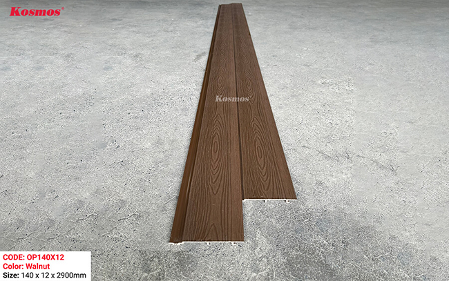 Tấm ốp gỗ nhựa ngoài trời phủ ASA OP140X12 Tấm ốp gỗ nhựa ngoài trời phủ ASA OP140X12