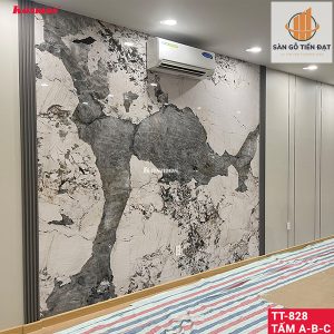 Thi công tấm ốp đa năng sợi than tre TT-828 màu Pandora