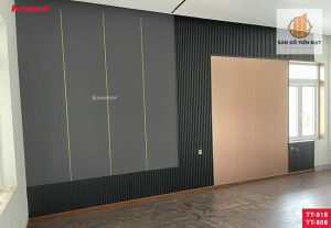 Công trình thực tế tấm ốp than tre TT-818 và TT-808